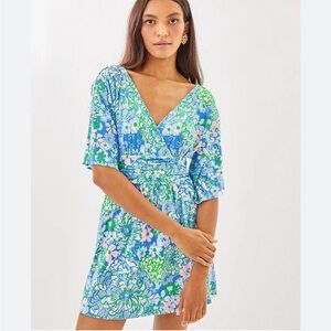 Lilly Pulitzer Blue and Green Patterned Top